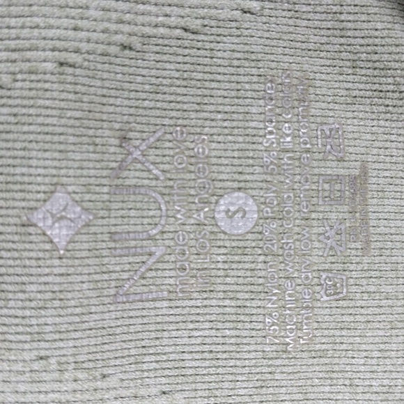 Nux Olive Green High-Waisted Cut Out Diamond Detail Pull On Workout Leggings - Picture 6 of 10